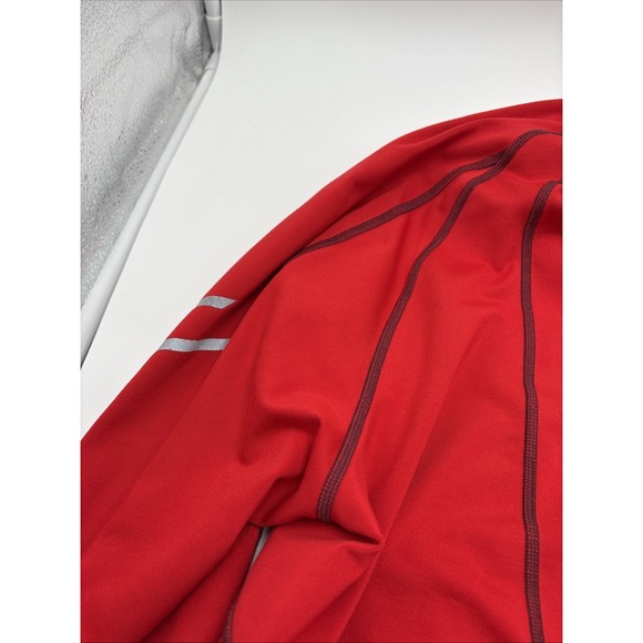 New Balance Jogger Jacket Mens Size Extra Large Pull Over Quarter Zip Red - Picture 11 of 12